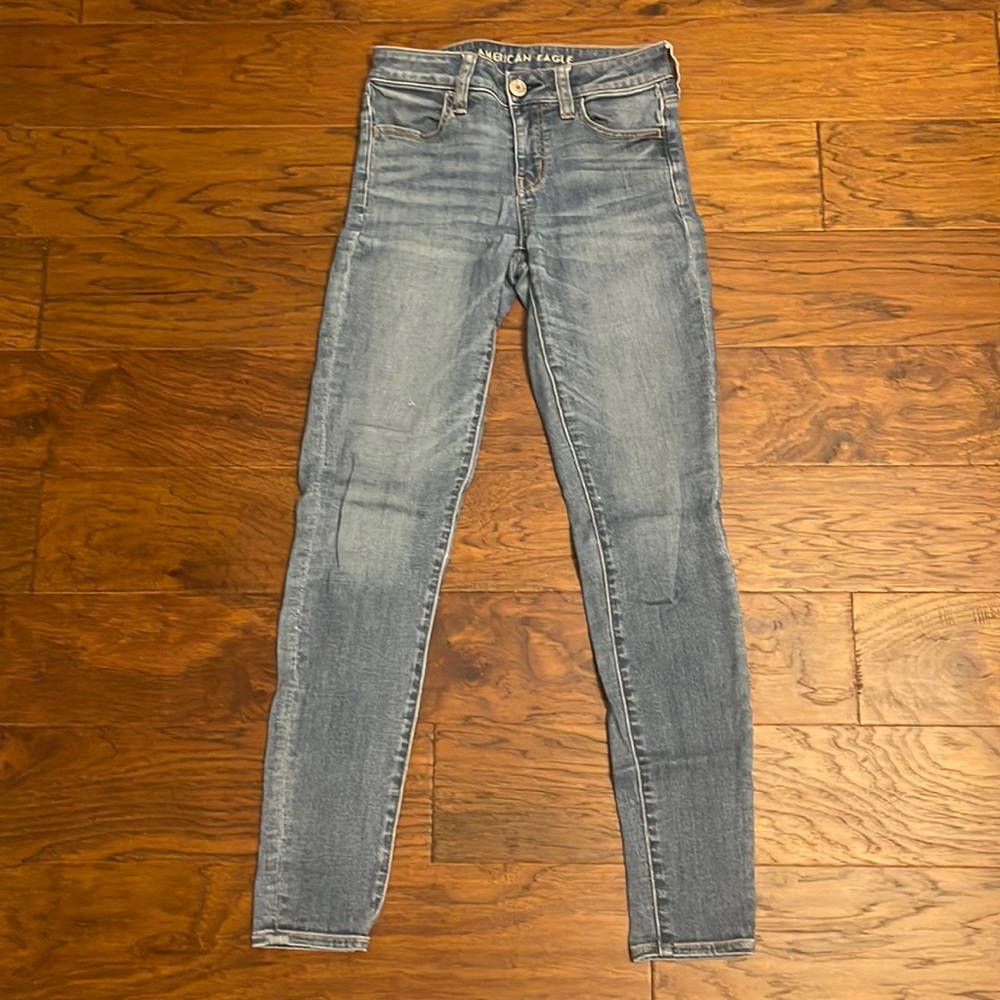 american eagle medium wash jeggings